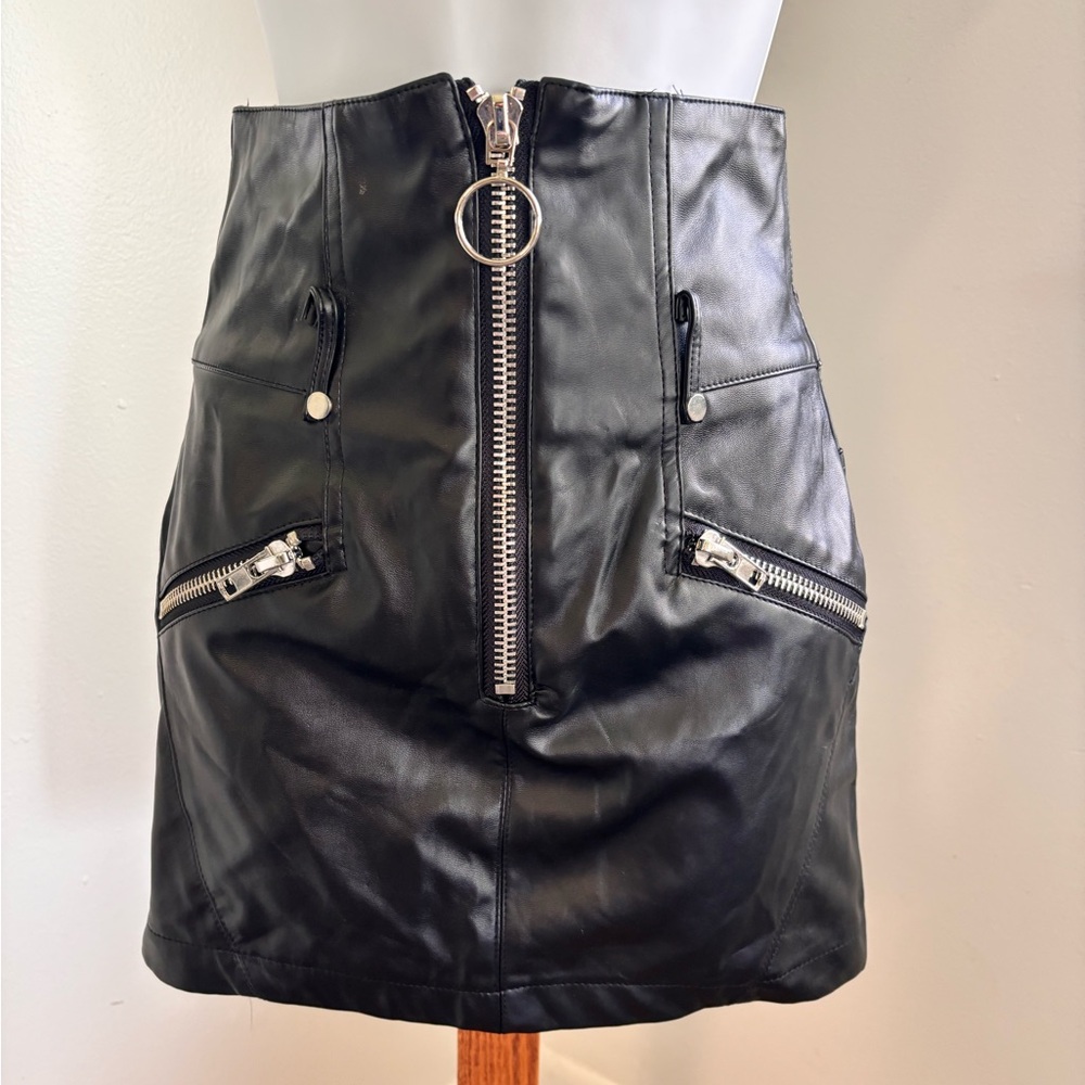 Like New! Vegan Leather Fashion Nova Mini Skirt
